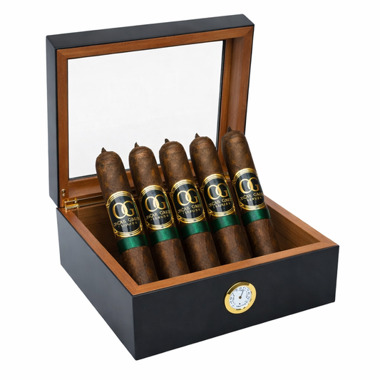 Chalet Glasstop (Black) – Bundle with 20 OG Maduro Cigars